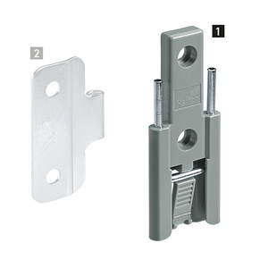 WingLine L Centre hinge, fast assembly for screwing on, Hinge component 1, grey
