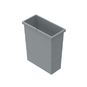 bin 12 l, Plastic, grey, B x T x H 320 x 141 x 350 mm, for waste collecting system Frame for ArciTech