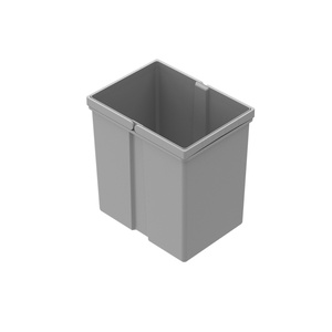 bin 40 l, Plastic, grey, B x T x H 223 x 418 x 505 mm, for waste collecting system Bin.it Vario