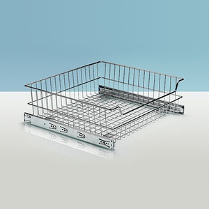 Pull-out basket, 430 x 500 x 160, Chrome plated