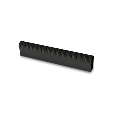 Handle Bonelli, drill hole spacing 128 mm, L 140 mm, W 12 mm, H 28.5 mm, matt black
