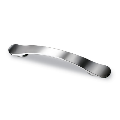 Handle Lariano, drill hole spacing 96 mm, L 156.5 mm, W 20 mm, H 25 mm, gloss chrome plated