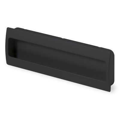 Insert handle Misnia, drill hole spacing 96 mm, L 116 mm, W 54 mm, H 18.5 mm, matt black