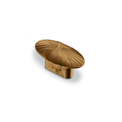 Knob Taneto, L 44.5 mm, W 23 mm, H 24.5 mm, antique brass look