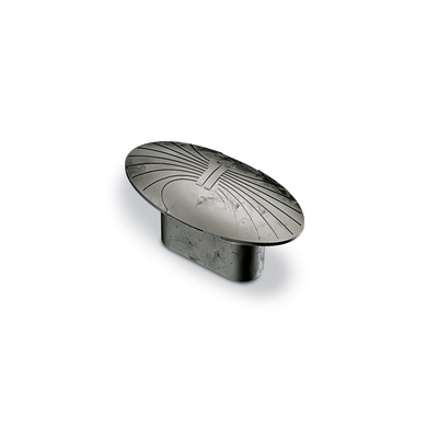 Knopf Taneto, L 44,5 mm, B 23 mm, H 24,5 mm, Zinn Optik antik