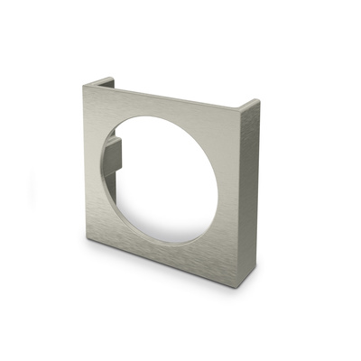 Handle Torlano, drill hole spacing 64 mm, L 71 mm, W 71 mm, H 18 mm, brushed stainless steel look