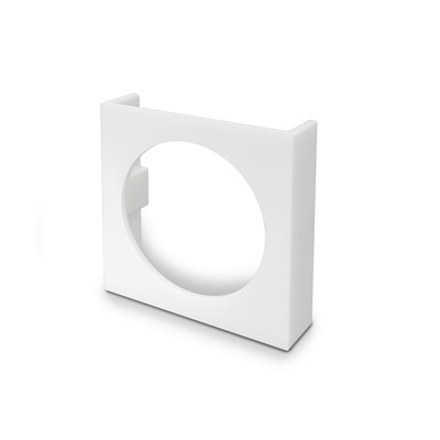 Handle Torlano, drill hole spacing 64 mm, L 71 mm, W 71 mm, H 18 mm, matt white