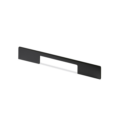 Handle Velitra, drill hole spacing 128 / 192 mm, L 204 mm, W 7 mm, H 34 mm, matt black