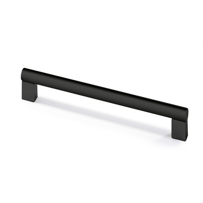 Handle Vieste, drill hole spacing 96 mm, L 120 mm, H 30 mm, ø 12 mm, matt black