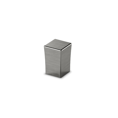Bouton Cadria, L 18 mm, L 18 mm, H 27 mm, aspect inox brossé