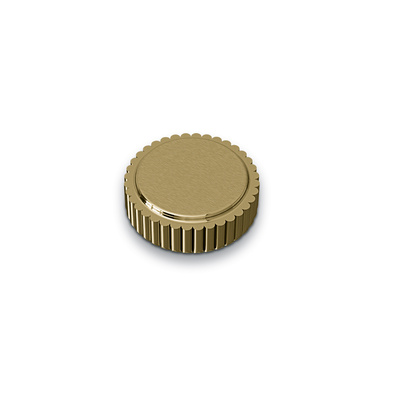 Knob Varano, drill hole spacing 16 mm, H 18 mm, ø 43.5 mm, brushed antique brass look
