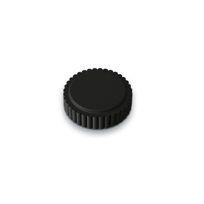 Knob Varano, drill hole spacing 16 mm, H 18 mm, ø 43.5 mm, matt black