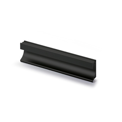 greep om in te laten Spira, L 2000 mm, B 43 mm, H 17,5 mm, mat zwart