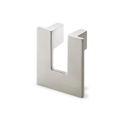Handle Vigilia, drill hole spacing 32, L 60 mm, B 60 mm, H 24 mm, brushed stainless steel look