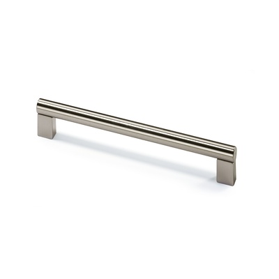 Handle Vieste, drill hole spacing 96 mm, L 120 mm, H 30 mm, ø 12 mm, brushed stainless steel look