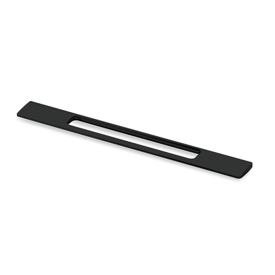 Poignée Nubia, entraxe des perçages 192 mm, L 245 mm, L 8 mm, H 35 mm, noir mat