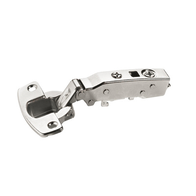 Sensys 110° hinge with integrated Silent System (Sensys 8645i), Nickel plated, overlay, Opening angle 110°, TH-drilling pattern 52 x 5.5 mm, for screwing on (-)