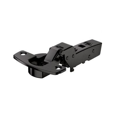 Sensys thick door hinge, door thickness up to 32 mm, with integrated silent system (Sensys 8631i), in obsidian black, inset, Opening angle 95°, TH-drilling pattern 52 x 5.5 mm, for screwing on (-)