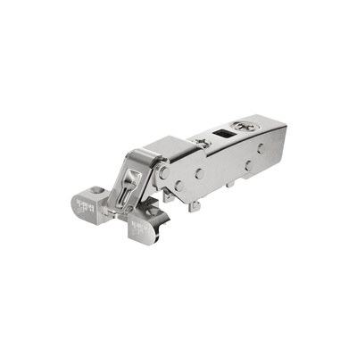Sensys aluminium frame hinge with integrated Silent System (Sensys 8638i), nickel plated, half overlay, Opening angle 95°, for screwing on (-)