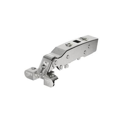 Sensys aluminium frame hinge with integrated Silent System (Sensys 8638i), nickel plated, overlay, Opening angle 95°, for screwing on (-)