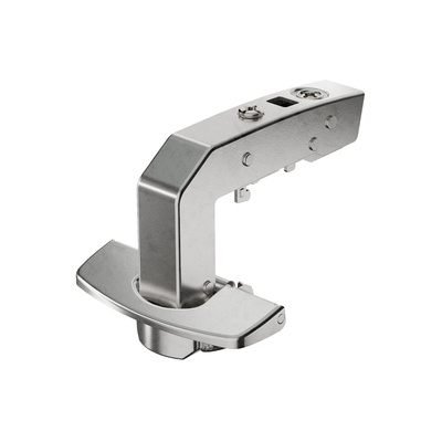 Sensys - zawias kątowy W90 z cichym domykiem (Sensys 8639i W90), niklowany, drzwi nakładane, Kąt otwarcia 95°, TB-rozstaw nawierceń 45 x 9,5 mm, szybki montaż Fix (ø 8 x 6)