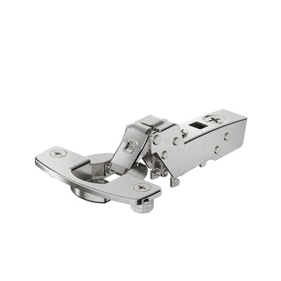 Sensys thin door hinge, door thickness from 10 mm, Without integrated Silent System (Sensys 8646), nickel plated, inset, Opening angle 110°, TH-drilling pattern 52 x 5.5 mm, for pressing in (ø 10 x 8)