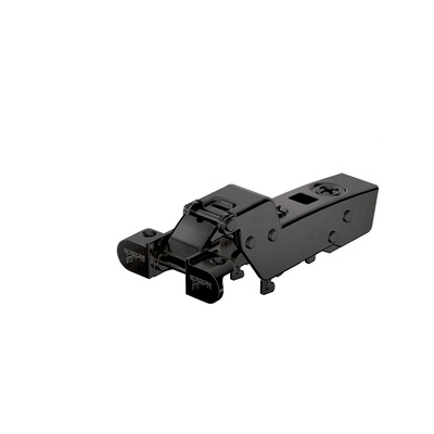 Sensys aluminium frame hinge, door thickness up to 32 mm, without self closing feature (Sensys 8661), in obsidian black, inset, Opening angle 95° for screwing on (-)