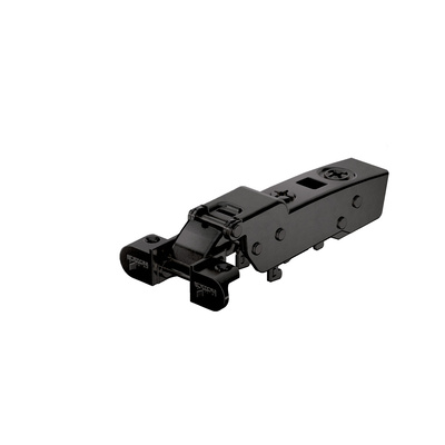 Sensys aluminium frame hinge, door thickness up to 32 mm, without self closing feature (Sensys 8661), in obsidian black, half overlay, Opening angle 95° for screwing on (-)