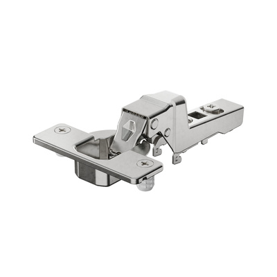 Novisys - zawias 95° bez automatyki zamykania (Novisys 8862), niklowany, drzwi wpuszczane, kąt otwarcia 95°, TH-rozstaw nawierceń 52 x 5,5 mm, do wciskania (ø 10 x 11)