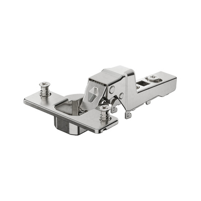 Novisys - zawias 95° bez automatyki zamykania (Novisys 8862), niklowany, drzwi wpuszczane, kąt otwarcia 95°, TH-rozstaw nawierceń 52 x 5,5 mm, z eurowkrętami (ø 5 x 11)