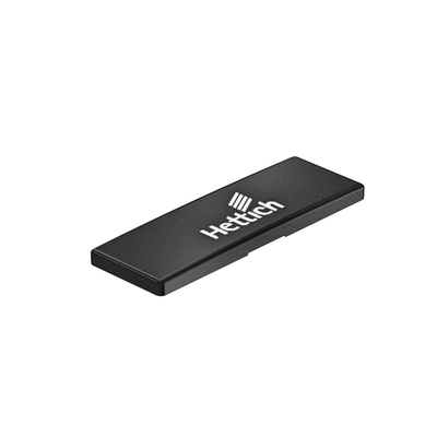 Cover cap for Intermat hinge arm (printed with Hettich logo), plastic anthracite