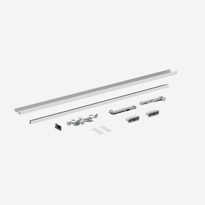 RoomLine Slide L 80 kit complet, pour les portes coulissantes en bois amorties (amortissement de la fermeture et de l'ouverture), 80, 1150 mm