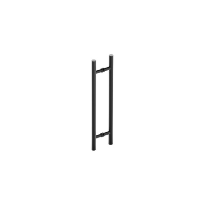 RoomLine Top L 80 handle, H shape, 350 mm, stainless steel, black