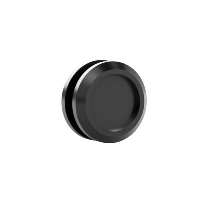 RoomLine Top L 80 poignée, Coquille ronde, Inox, noir