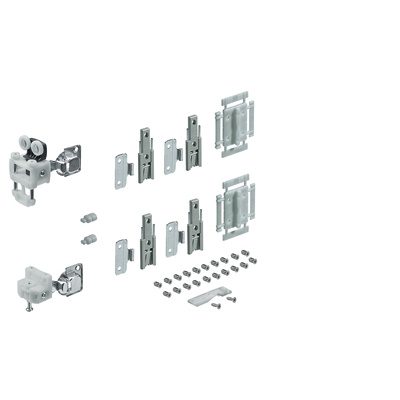 WingLine L set of fittings for max. door wing weight of 12 kg with self closing feature and bottom guide, 600 mm, left