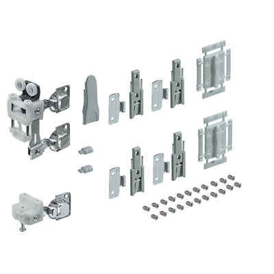 WingLine L set of fittings for max. door wing weight of 25 kg without self closing feature, 600 mm, left