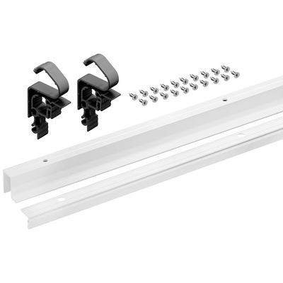 WingLine L Zestaw profili z dolnym prowadzeniem, 2400 mm, lakierowane proszkowo, kolor biały