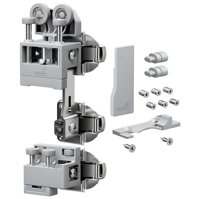 WingLine L, Set "heavy duty" cu componenete ghidare inferioară, 25 kg, gri, dreapta, cu arc