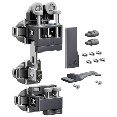 WingLine L, Set "heavy duty" cu componenete ghidare inferioară, 25 kg, antracit, stânga, cu arc