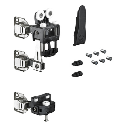 WingLine L, Laufteilset mit unterer Führung ohne Schließautomatik, 25 kg, schwarz, links