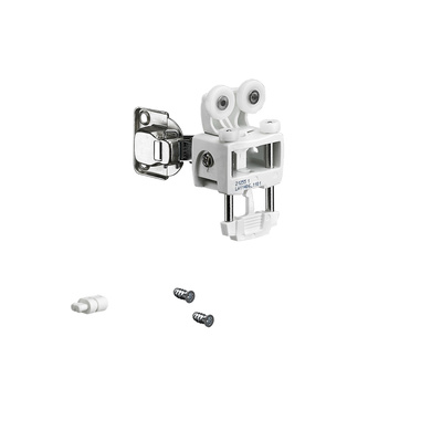 WingLine L, Kit de pièces de coulissage sans guidage par le bas, sans fermeture automatique, 12 kg, blanc, à gauche