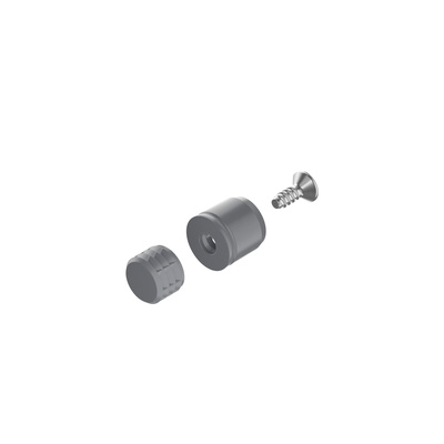 Set of connectors for thin front panels, for lengthwise railing