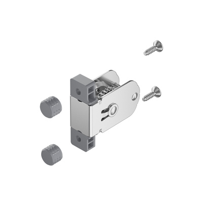 Set of connectors for thin front panels, for drawer side profile