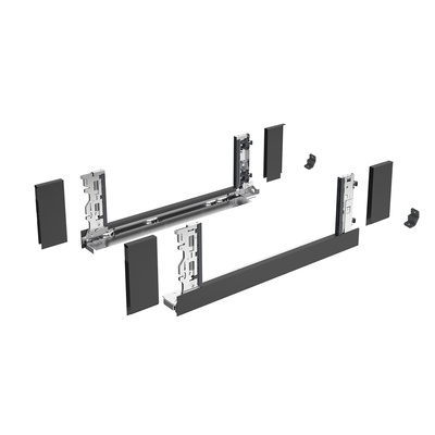 AvanTech YOU Zestaw oskrzyń Inlay, wysokość 187 mm x NL 350 mm, kolor antracytowy, lewe i prawe