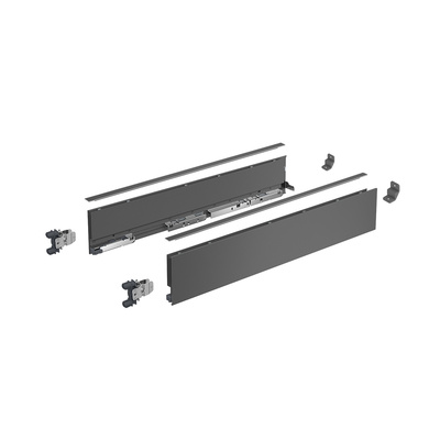 AvanTech YOU Drawer side profile set, height 101 mm x NL 270 mm, anthracite, left and right