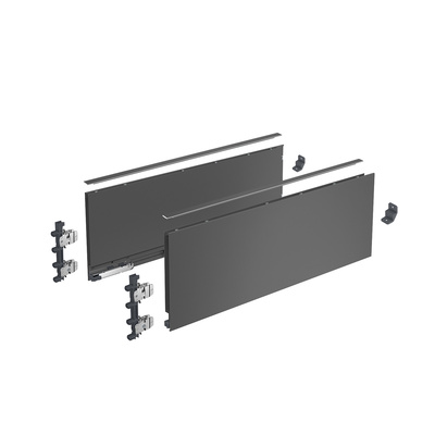 AvanTech YOU Drawer side profile set, height 187 mm x NL 270 mm, anthracite, left and right