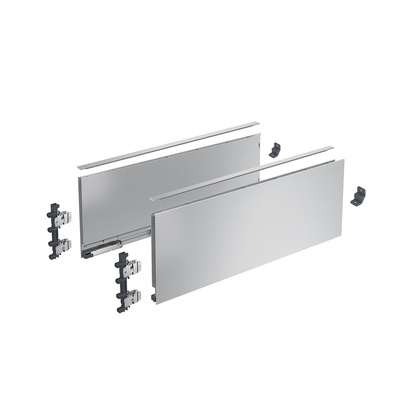 AvanTech YOU Drawer side profile set, height 187 mm x NL 270 mm, silver, left and right