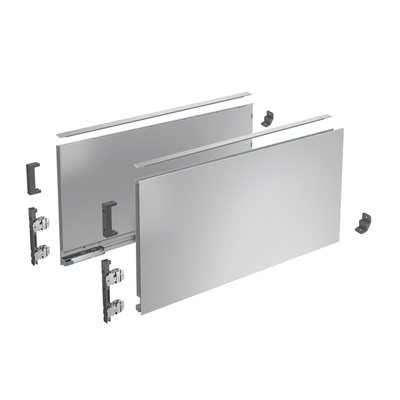 AvanTech YOU Drawer side profile set, height 251 mm x NL 350 mm, silver, left and right