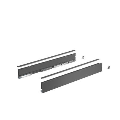 AvanTech YOU Drawer side profile set, height 77 mm x NL 400 mm, anthracite, left and right