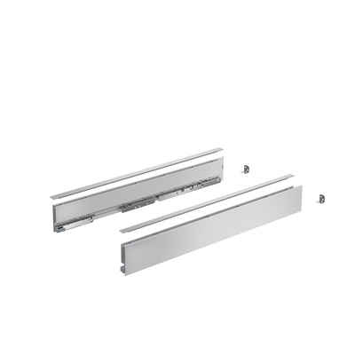 AvanTech YOU Drawer side profile set, height 77 mm x NL 400 mm, silver, left and right